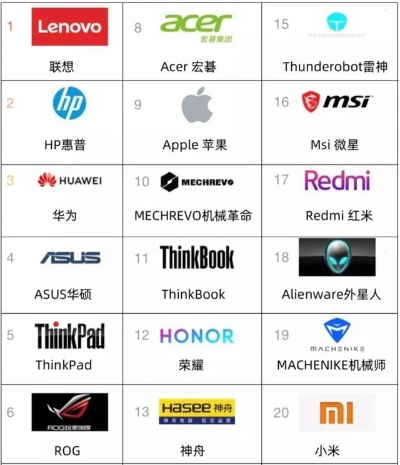 探索用户心中的电脑品牌