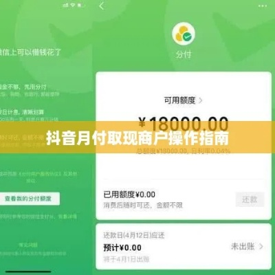 抖音月付商户取现全攻略，手把手教你月赚万元的秘密