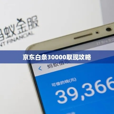 京东白条30000额度，轻松提现攻略大揭秘！