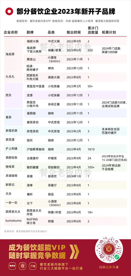 餐饮品牌搭配表的奥秘